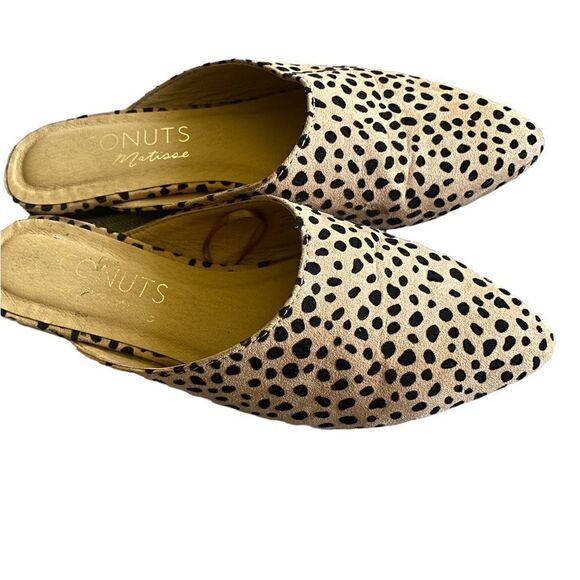 Matisse Cheetah Leopard Leather Mules Size 6 - Picture 2 of 6